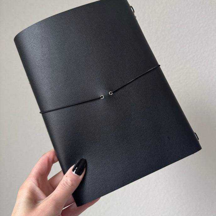 A5 Corner Star Studded Leather Journal