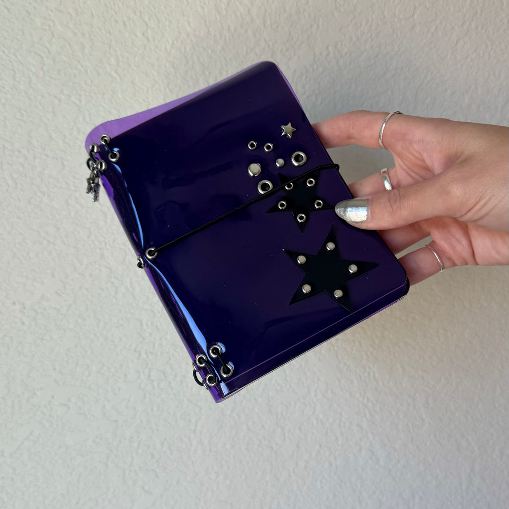 A6Pocket Vinyl Transparent Purple Journal
