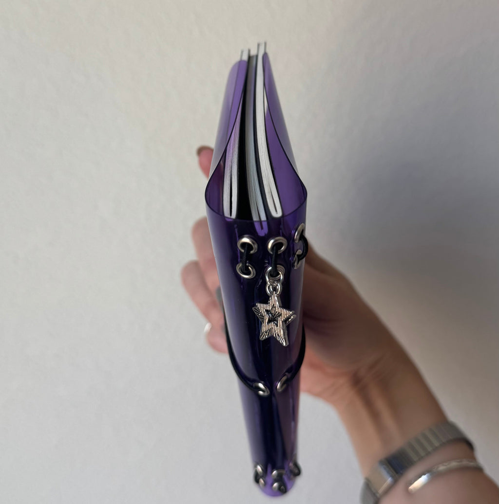 A6Pocket Vinyl Transparent Purple Journal