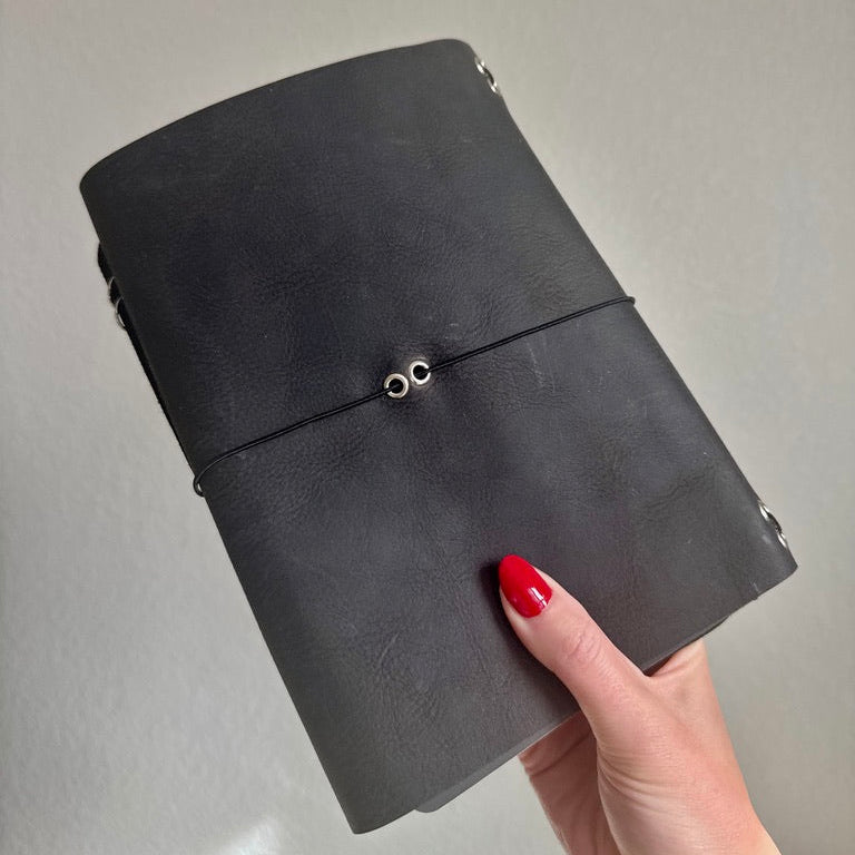 A5 Pierced Corner Grommet Leather Journal