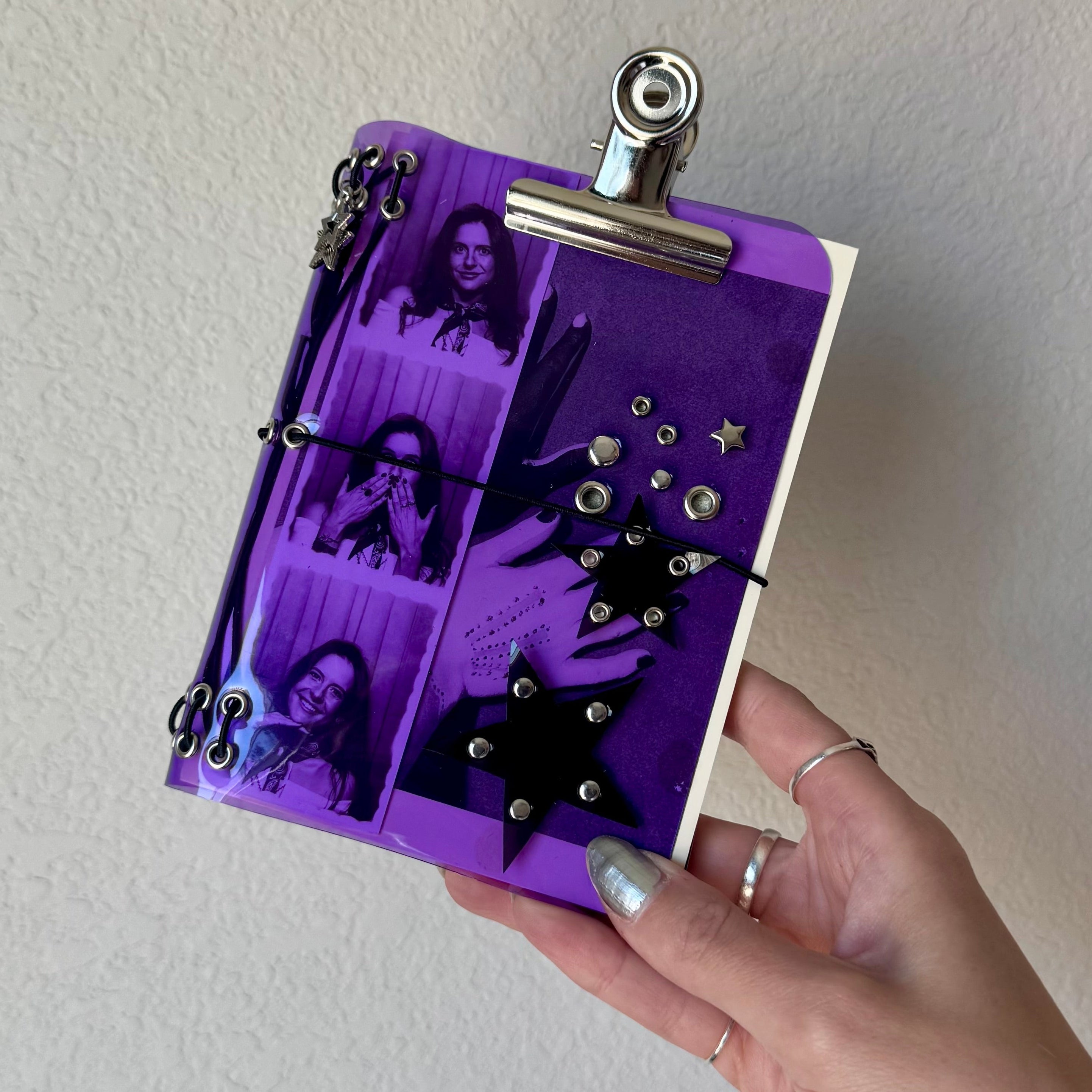 A6Pocket Vinyl Transparent Purple Journal