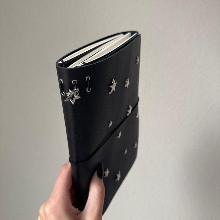 A5 Star Studded Leather Journal