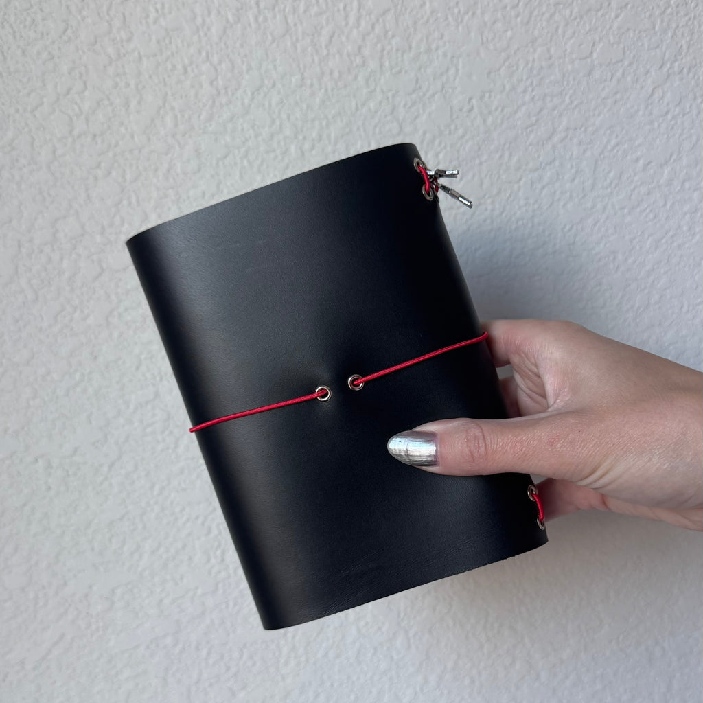 A6Pocket Red Star Leather Journal