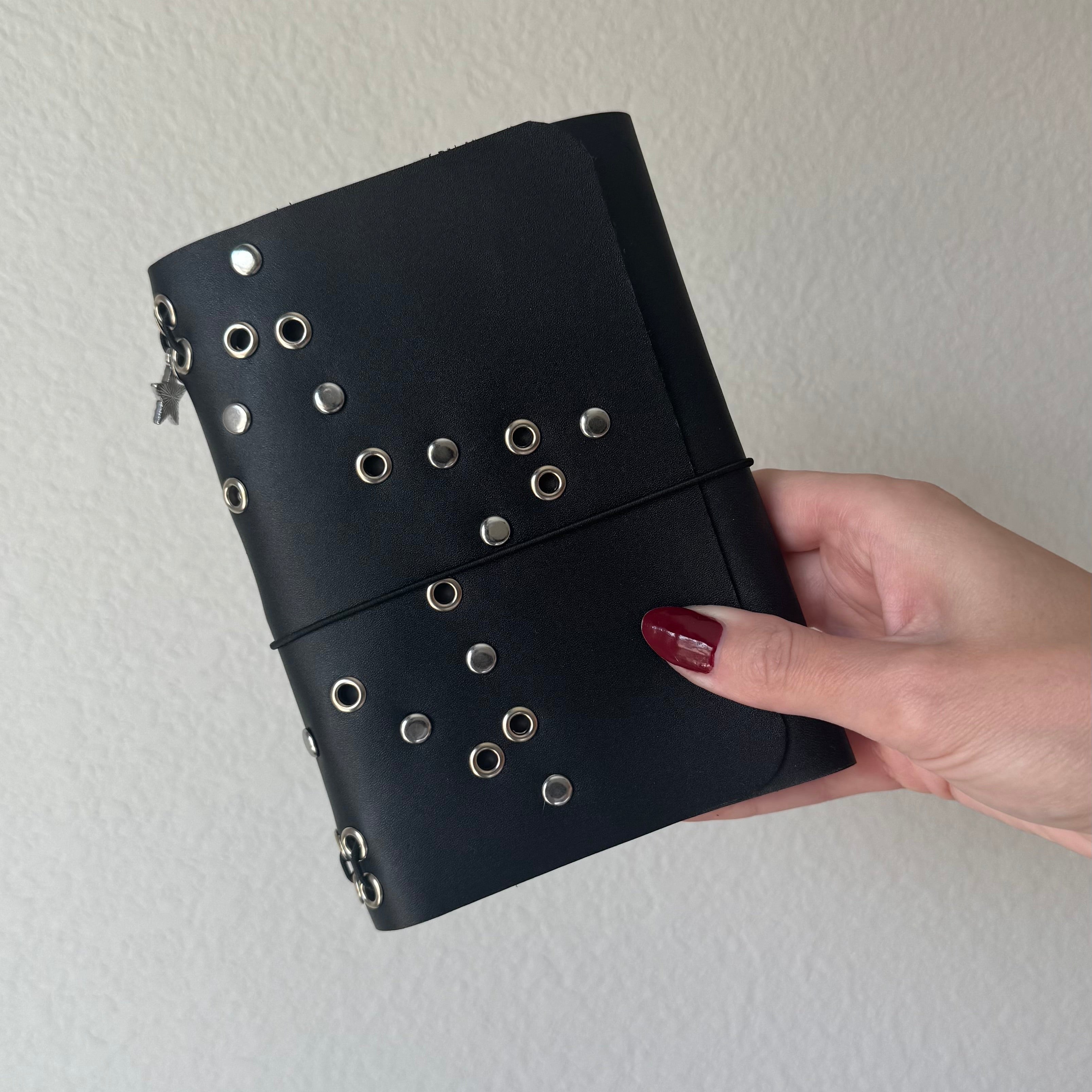 A6 Stud/Grommet Big Star Leather Journal