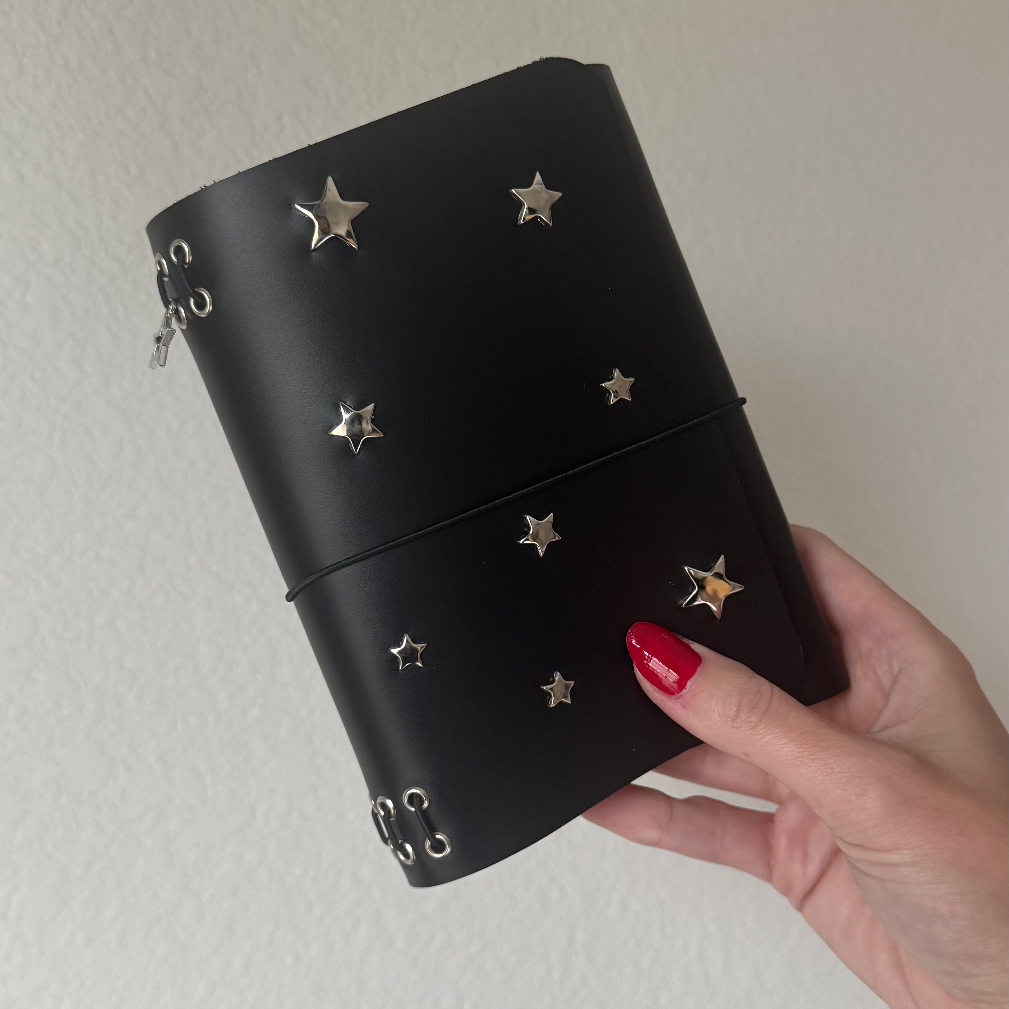 A6 Little Star Studs Leather Journal