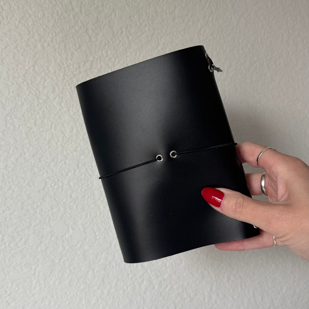 A6 Spiral Stud Leather Journal
