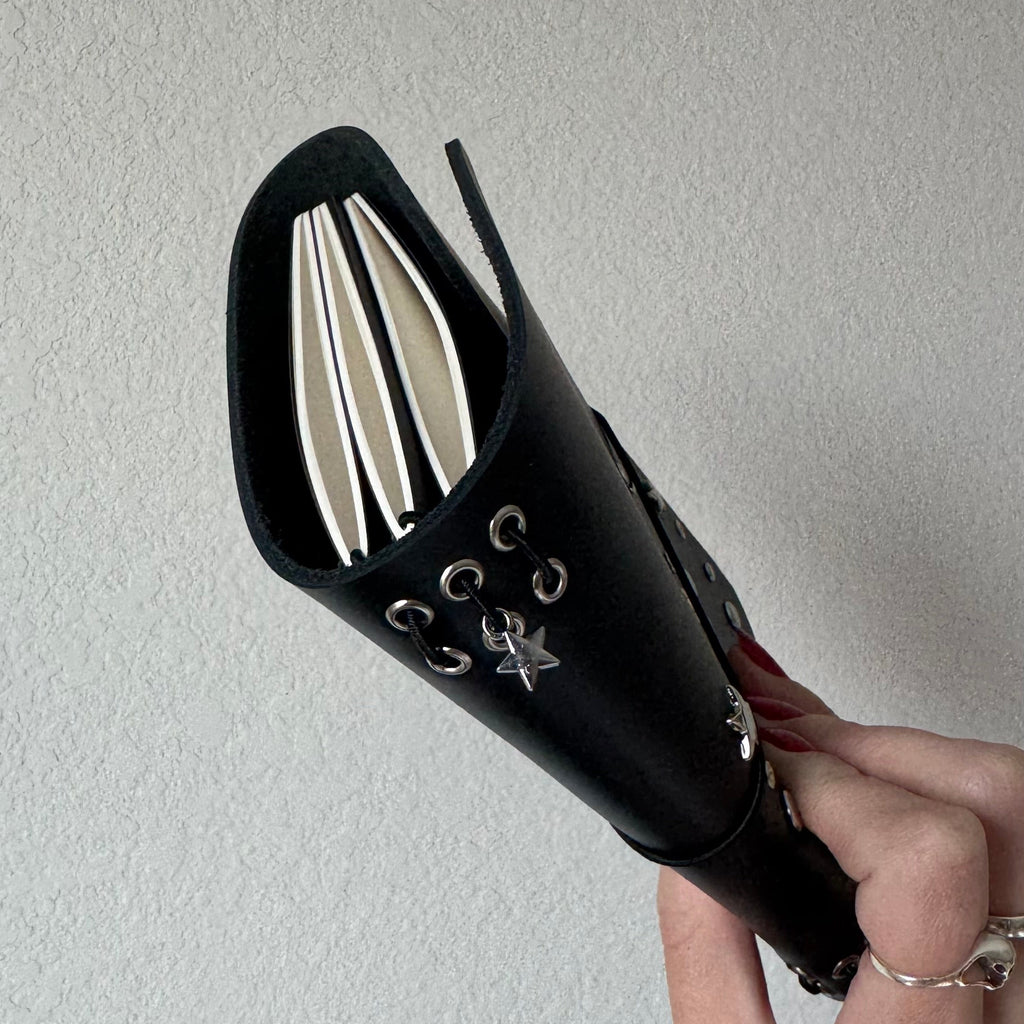 A6 Spiral Stud Leather Journal