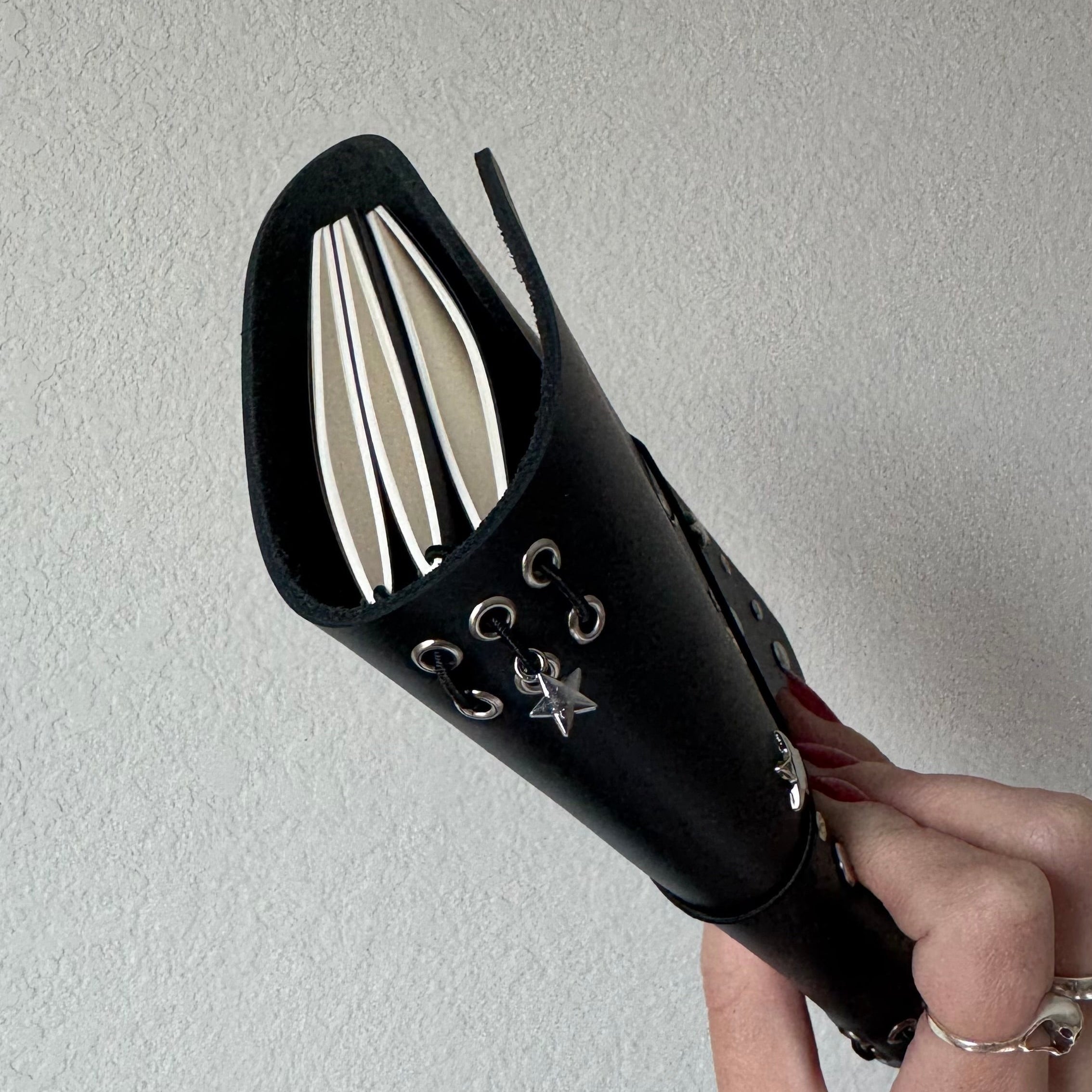A6 Spiral Stud Leather Journal